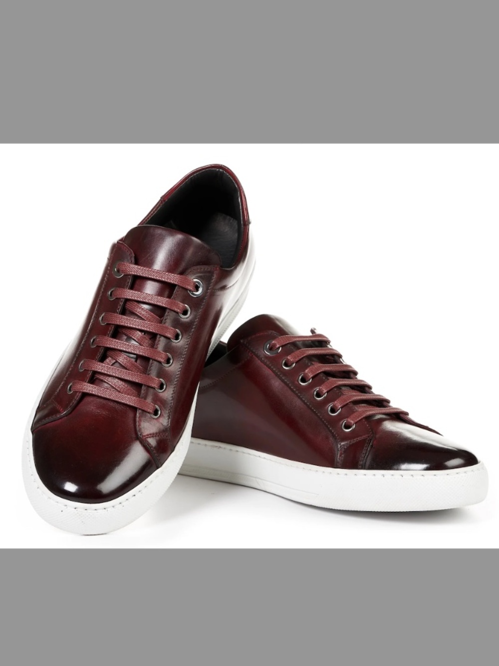 Paul Evans Burgundy The Smith Low Top Sneaker in Size 10